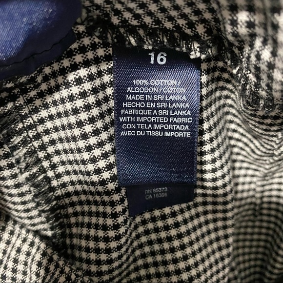 Crazy Horse A Liz Claiborne Co Floral Embroidery Checkered Pants Size 16 - Picture 7 of 9